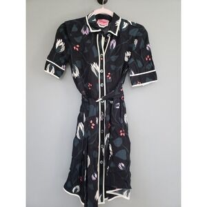 NEVER WORN SIZE 2 Kate Spade DECO Floral Bloom Button Up Shirt Dress Collar Fall